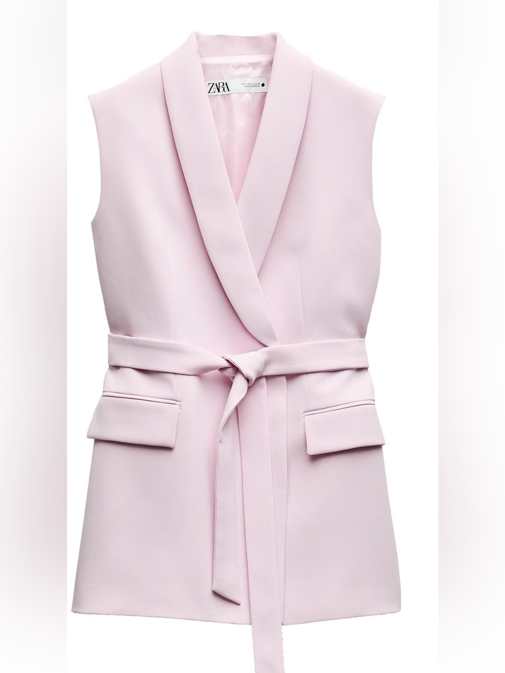 Zara ZW collection tied belted Vest